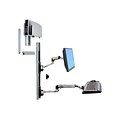 Ergotron® LX Wall Mount System With Medium CPU Holder For 25 Screen/35 Keyboard