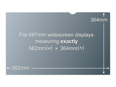 3M™ Privacy Anti-glare Filter for 27 Widescreen Monitor 16:10 (PF270W9B)
