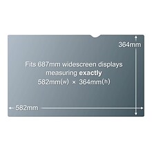 3M™ Privacy Anti-glare Filter for 27 Widescreen Monitor 16:10 (PF270W9B)