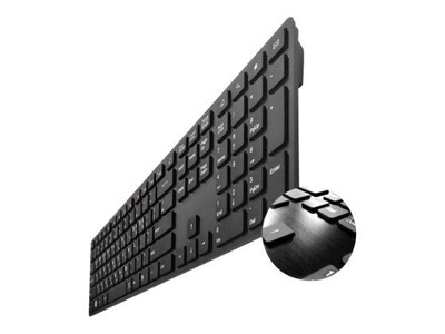 Buslink® I-Rocks KR-6402-BK X-Slim Soft Touch/Tactile Feedback Keyboard With 2 USB Ports