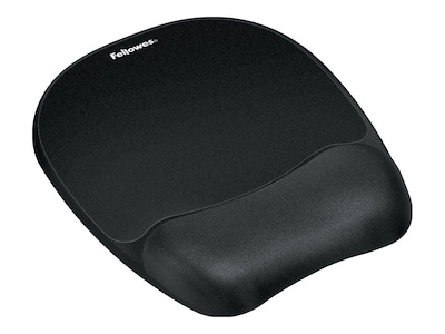 Fellowes® 9 1/4(D) Memory Foam Mousepad/Wrist Rest; Black