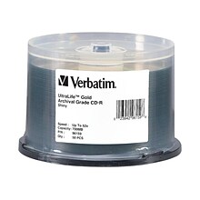 Verbatim UltraLife Gold Archival Grade 96159 52x CD-R, 50/Pack