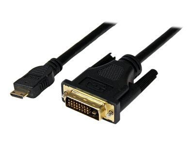 StarTech HDCDVIMM2M 6.6 Mini HDMI to DVI-D Cable, Black