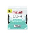 Maxell 648450 700 MB CD-R Hanging Spindle; 10/Pack
