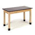 NPS #PSLT2460-36 36 H Phenolic Top Science Lab Tables, Black/Ashwood