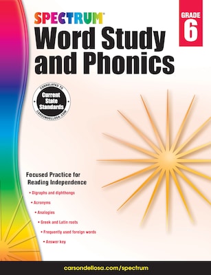 Spectrum Word Study and Phonics (Grade 6)