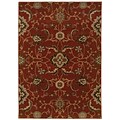 Floral Red/ Multi Indoor Machine-made Nylon/Polypropylene Area Rug (67 X 96)