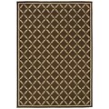 StyleHaven Oriental Brown/ Stone Indoor Machine-made Polypropylene Area Rug (710 X 1010)