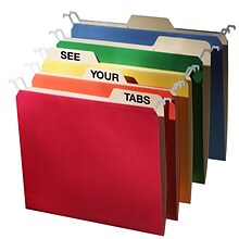 Find It Letter Tab View Hanging File Folder, Assorted Colors, 20/Pack (FT07376)