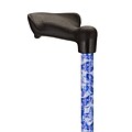 Nova Medical Products Aluminum Cane with Anatomical Palm Handle; Blue Porcelain Right