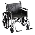 Nova Medical Products Steel Wheelchair Detachable Full Arms & Footrests 22