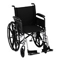 Nova Medical Products Lightweight Wheelchair with Full Arms and Footrests 18