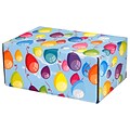6.2X 3.7X9.5 GPP Gift Shipping Box, Classic Line, Colorful Balloons, 12/Pack
