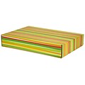 12.2x 3x17.8 GPP Gift Shipping Box, Classic Line, Bright Stripes, 48/Pack