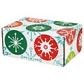 8.8X 5.5X12.2 GPP Gift Shipping Box, Holiday Line, Jumbo Snowflakes, 24/Pack