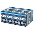 6.2X 3.7X9.5 GPP Gift Shipping Box, Lisa Line, Nordic Blue, 12/Pack