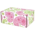 6.2X 3.7X9.5 GPP Gift Shipping Box, Lisa Line, Paisley Pink/Green, 24/Pack
