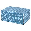 8.8X 5.5X12.2 GPP Gift Shipping Box, Lisa Line, Teal Circles, 24/Pack