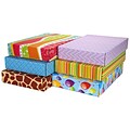 12.2x 3x17.8 GPP Gift Shipping Box, Classic Line, Assorted Styles, 6/Pack