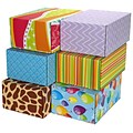 6.2X 3.7X9.5 GPP Gift Shipping Box, Classic Line, Assorted Styles, 6/Pack