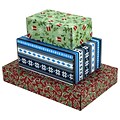 Assorted Size GPP Gift Shipping Box, Holiday Line, Assorted Styles, 48/Pack