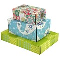 Assorted Size GPP Gift Shipping Box, Lisa Line, Assorted Styles, 12/Pack