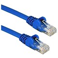 QVS 3 RJ-45 Male to Male Cat5e Ethernet Flexible Snagless Patch Cord; Blue, 3/Pack