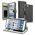 Insten® Stand Wallet Leather Case With Card Slot For iPhone 6; Black