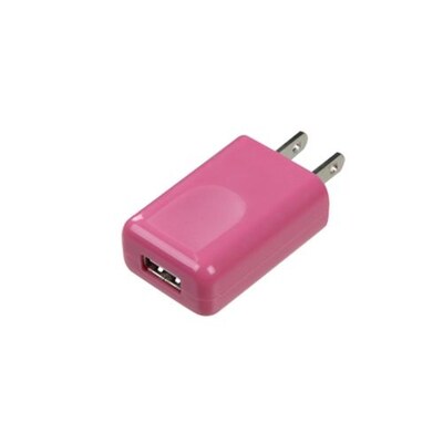 Insten® 1A Square USB Travel Charger; Pink