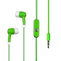Insten® 10mW High Quality 3.5mm Stereo Hands Headset Earplug With MIC; Solid Green