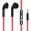 Syba™ CL-AUD63100 Connectland Wired In-Ear Earphone With In-Line Microphone & Call Control; Red