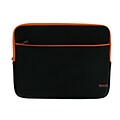 rOOCASE Super Bubble Sleeve Case For 13.3 Macbook Pro and Most 13 Laptops, Black/Orange