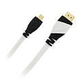 GearIT 6 Micro HDMI Male to HDMI Male Adapter Cable, White
