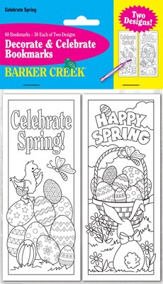 Barker Creek Celebrate Spring Bookmark Set, 60/Pack
