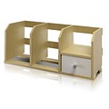 Furinno® Wood Desk Storage Shelf with Bins