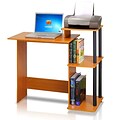 Furinno® Particleboard and PVC Tubes Computer Desk Table; Light Cherry & Black