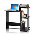 Furinno® Particleboard and PVC Tubes Computer Desk Table; Black & Grey