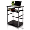 Furinno® Rubber Trees & Polyvinyl Chloride Tubes  Computer Desk; Black & Grey