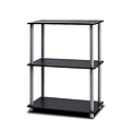 Furinno® Composite Wood Shelf Display Rack; Black/Grey