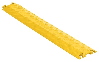 Checkers® FastLane® 4" 1 Channel Fastlane Drop-Over Cord Cover Cable Protector, Yellow