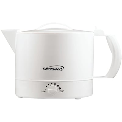 Brentwood 32 Ounce Plastic Hot Pot; White