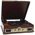 Pyle® Classic Style Turntable With Bluetooth, Brown Wood