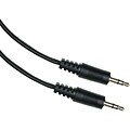 GE 6 3.5mm to 3.5mm Nickel Audio Cable Plugs; Black