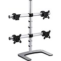 Atdec Visidec Freestanding Quad Adjustable Monitor Mount, Up to 27, Silver (VFS-Q)