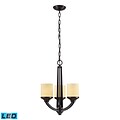 Elk Lighting Cordova 58214096-3-LED9 19 3 Light Chandelier; Oiled Bronze