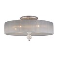 Elk Lighting Alexis 58220006-59 12 5 Light Semi Flush Mount; Antique Silver