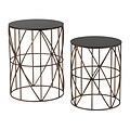Sterling Industries 582137-023-S29 - Set of 2 Round Side Table; Groton Gold