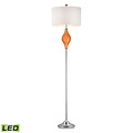 Dimond Lighting Chester - Tangerine 582D2510-LED9 65 Floor Lamp; Tangerine Orange W/ Polshd Nickel