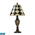 Dimond Lighting Harlequin and Stripe Urn 58291-342-LED9 29 Table Lamp; Black/Antique White
