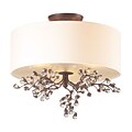 Elk Lighting Winterberry 58220089-39 15 3 Light Semi Flush Mount; Antique Darkwood